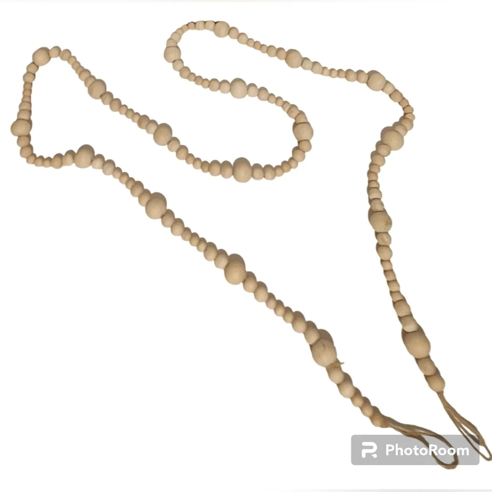 7ft Wall hanging Boho Wooden Beads Decoration